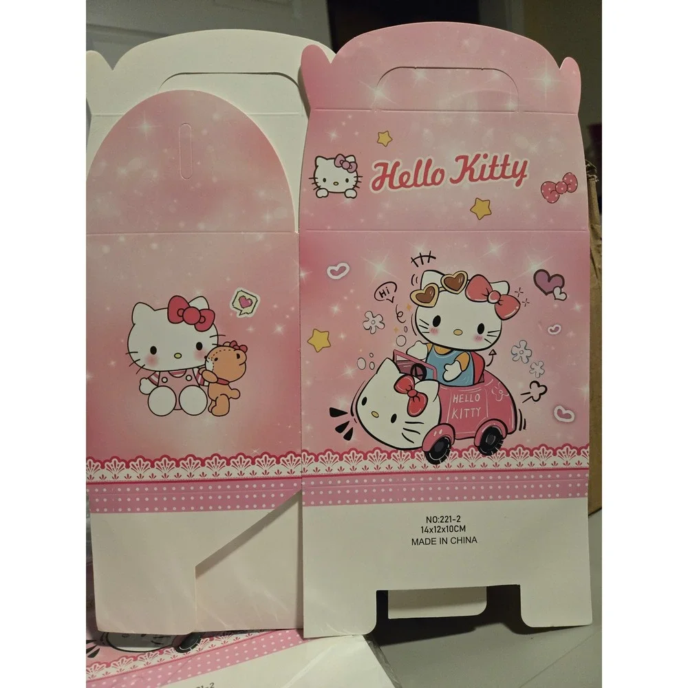 Hello Kitty Party‎ Favor Boxes Pink Treat Candy Goodie Gable Box